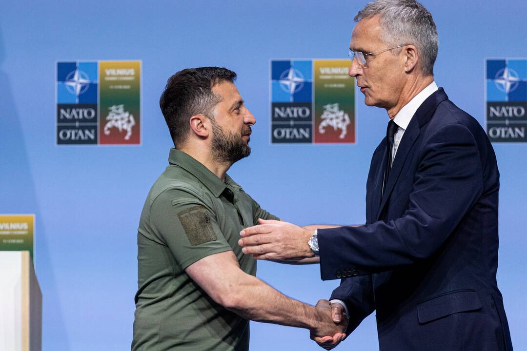 V. Zelenskio spaudos konferencija NATO viršūnių susitikime Vilniuje