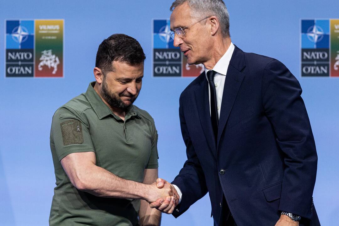 V. Zelenskio spaudos konferencija NATO viršūnių susitikime Vilniuje