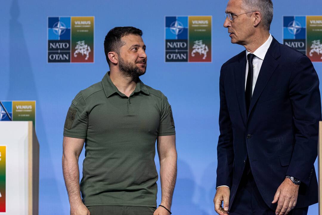 V. Zelenskio spaudos konferencija NATO viršūnių susitikime Vilniuje