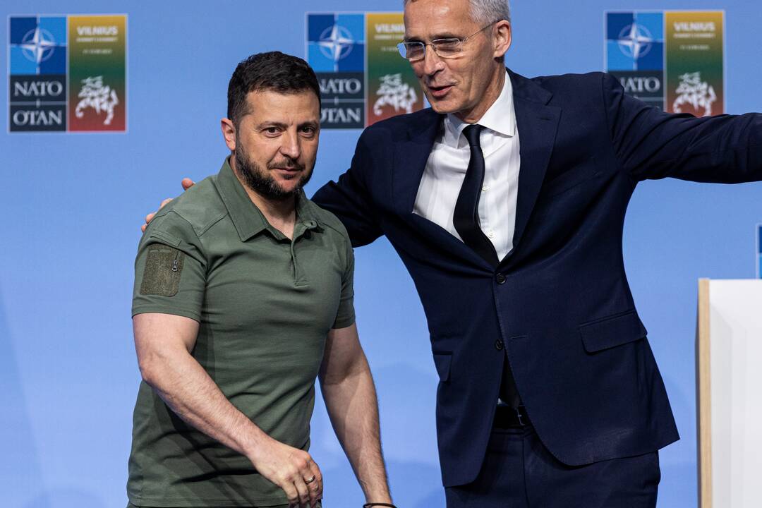 V. Zelenskio spaudos konferencija NATO viršūnių susitikime Vilniuje