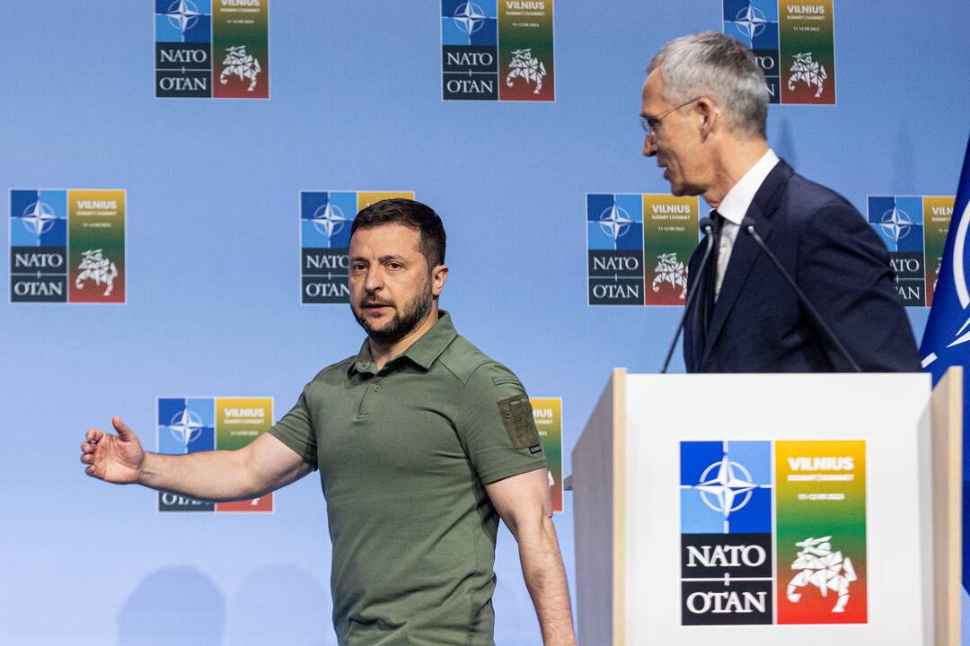 V. Zelenskio spaudos konferencija NATO viršūnių susitikime Vilniuje