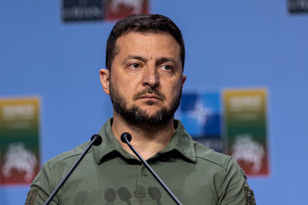 V. Zelenskio spaudos konferencija NATO viršūnių susitikime Vilniuje