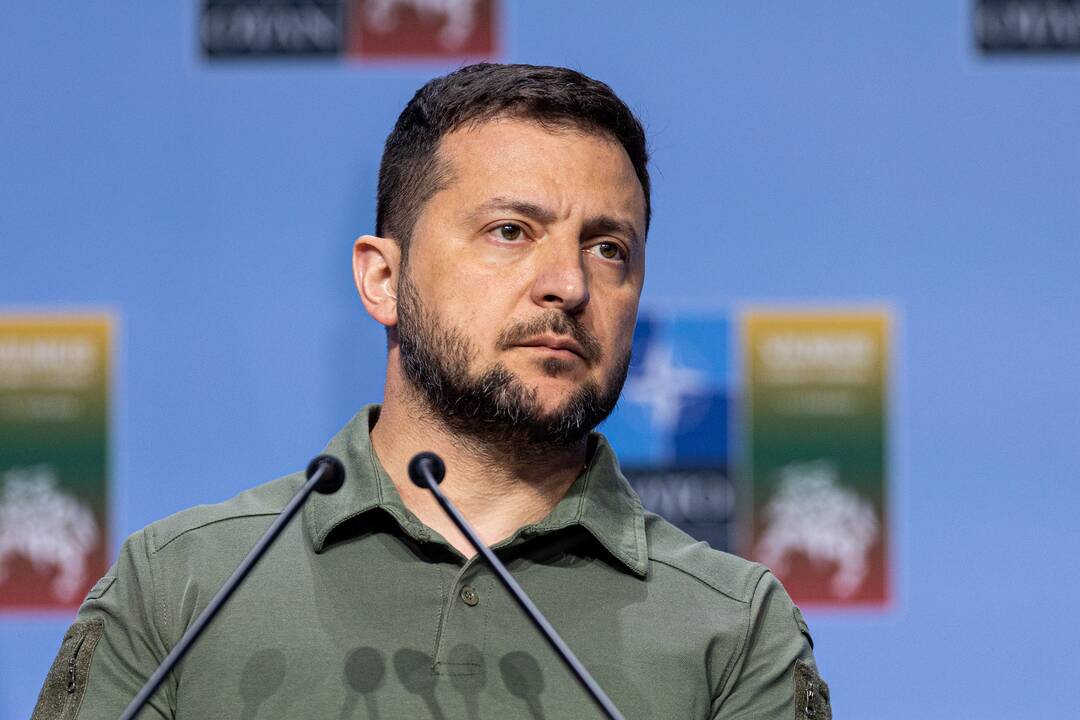 V. Zelenskio spaudos konferencija NATO viršūnių susitikime Vilniuje