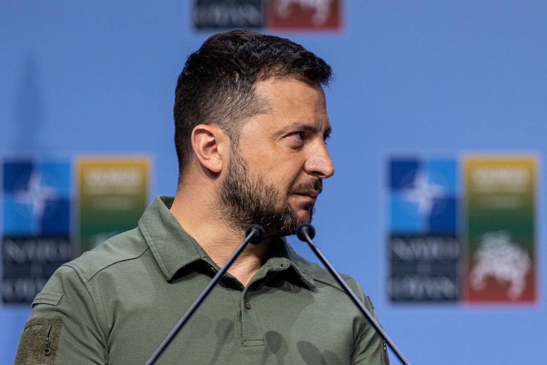 V. Zelenskio spaudos konferencija NATO viršūnių susitikime Vilniuje