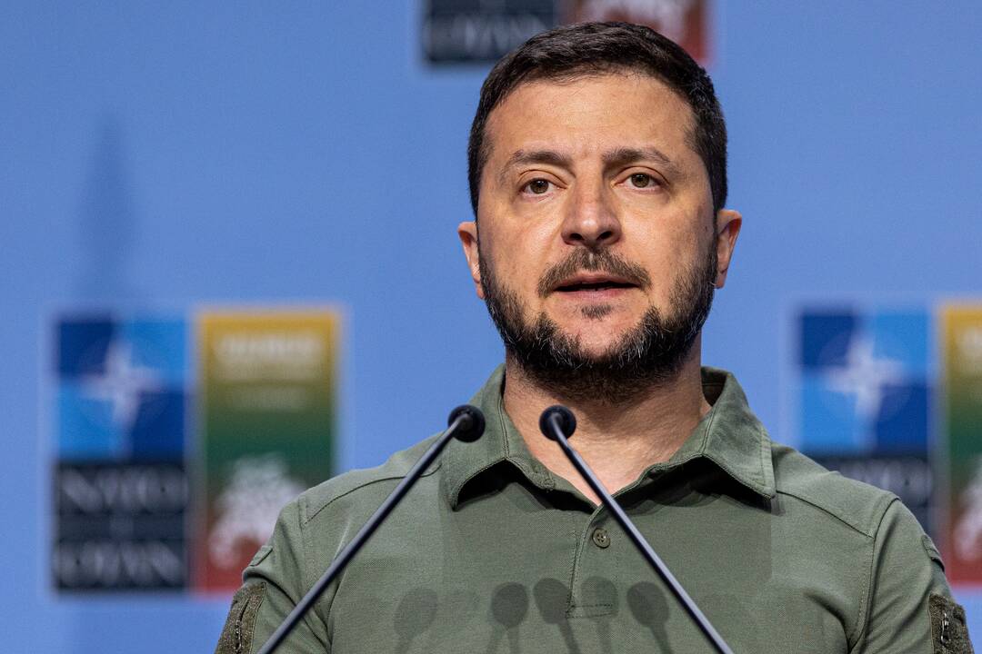 V. Zelenskio spaudos konferencija NATO viršūnių susitikime Vilniuje
