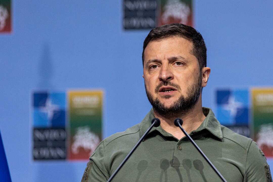 V. Zelenskio spaudos konferencija NATO viršūnių susitikime Vilniuje