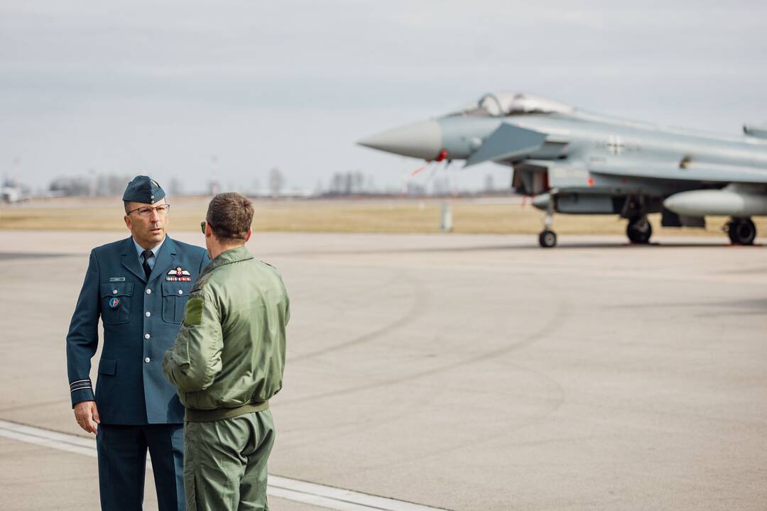 NATO oro policijos misiją Baltijos šalyse vykdančių pajėgų apsikeitimo ceremonija