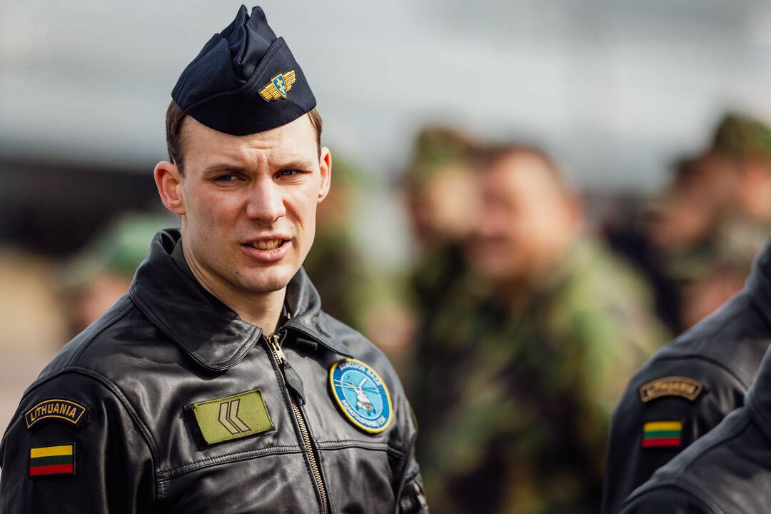 NATO oro policijos misiją Baltijos šalyse vykdančių pajėgų apsikeitimo ceremonija