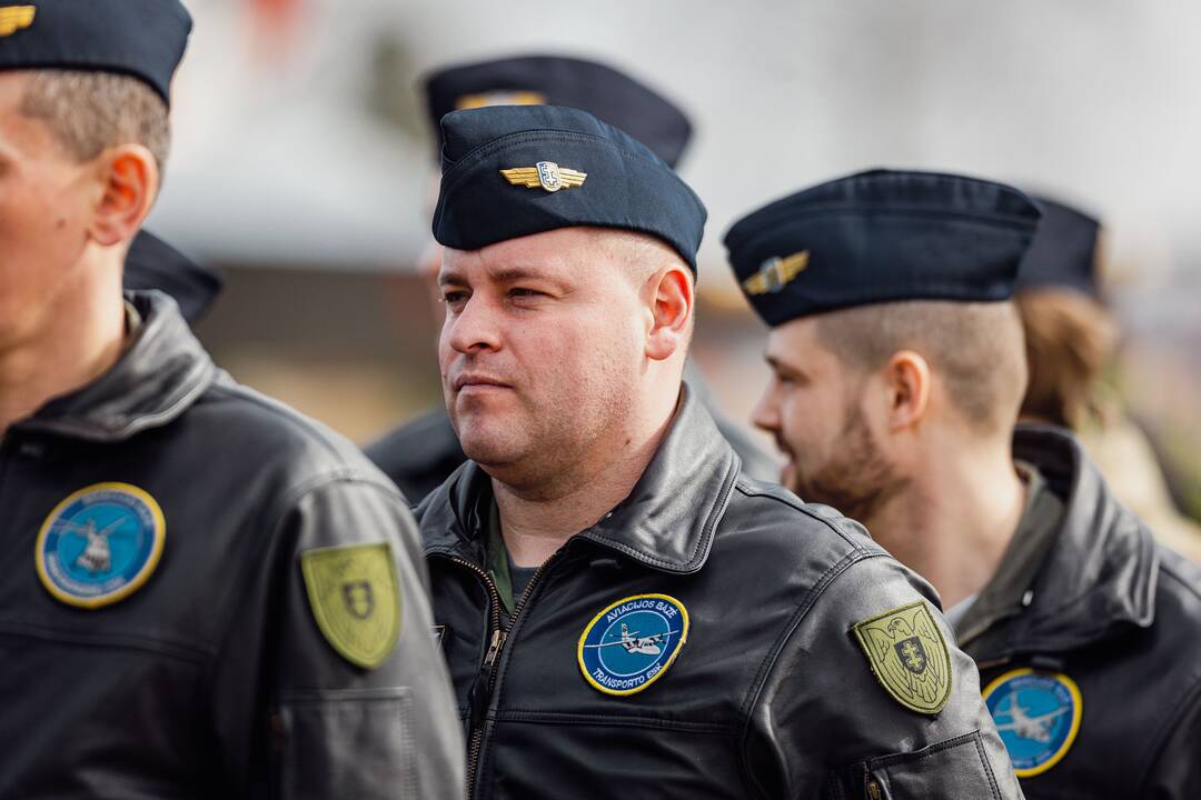 NATO oro policijos misiją Baltijos šalyse vykdančių pajėgų apsikeitimo ceremonija