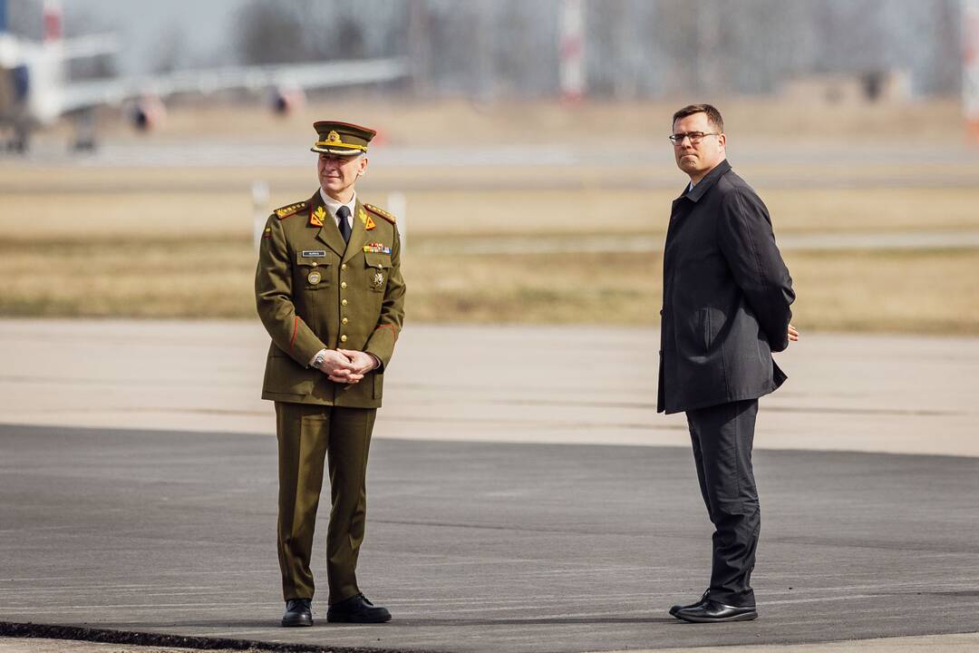 NATO oro policijos misiją Baltijos šalyse vykdančių pajėgų apsikeitimo ceremonija