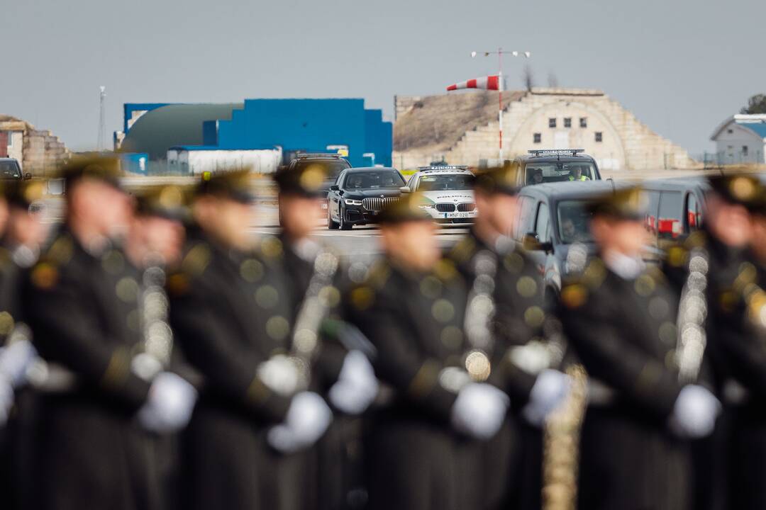 NATO oro policijos misiją Baltijos šalyse vykdančių pajėgų apsikeitimo ceremonija