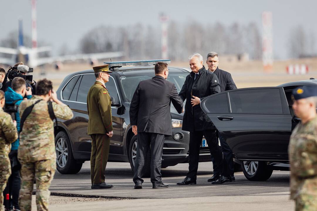 NATO oro policijos misiją Baltijos šalyse vykdančių pajėgų apsikeitimo ceremonija
