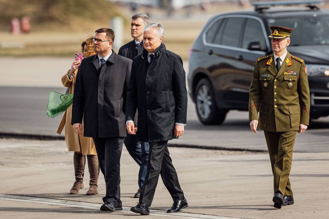 NATO oro policijos misiją Baltijos šalyse vykdančių pajėgų apsikeitimo ceremonija