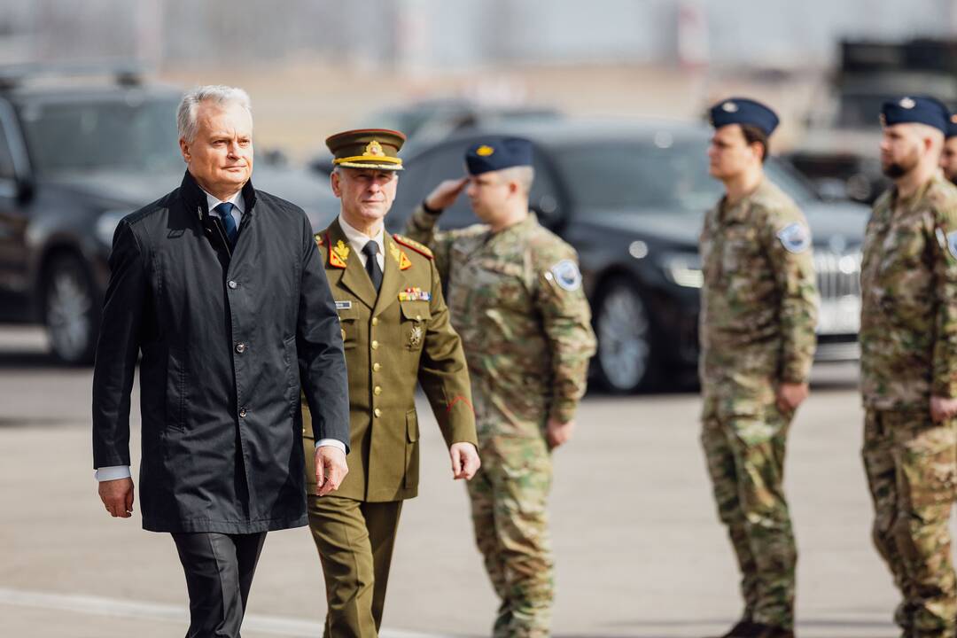 NATO oro policijos misiją Baltijos šalyse vykdančių pajėgų apsikeitimo ceremonija