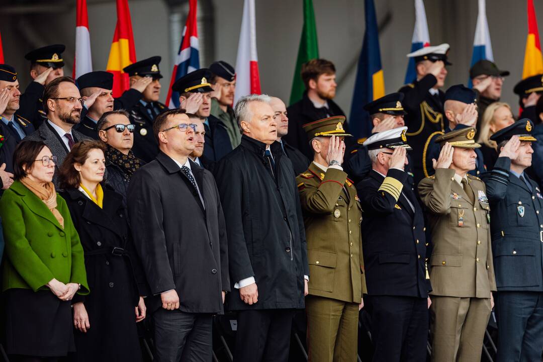 NATO oro policijos misiją Baltijos šalyse vykdančių pajėgų apsikeitimo ceremonija