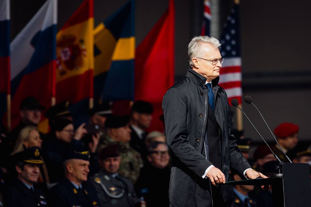NATO oro policijos misiją Baltijos šalyse vykdančių pajėgų apsikeitimo ceremonija