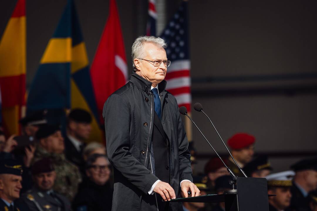 NATO oro policijos misiją Baltijos šalyse vykdančių pajėgų apsikeitimo ceremonija