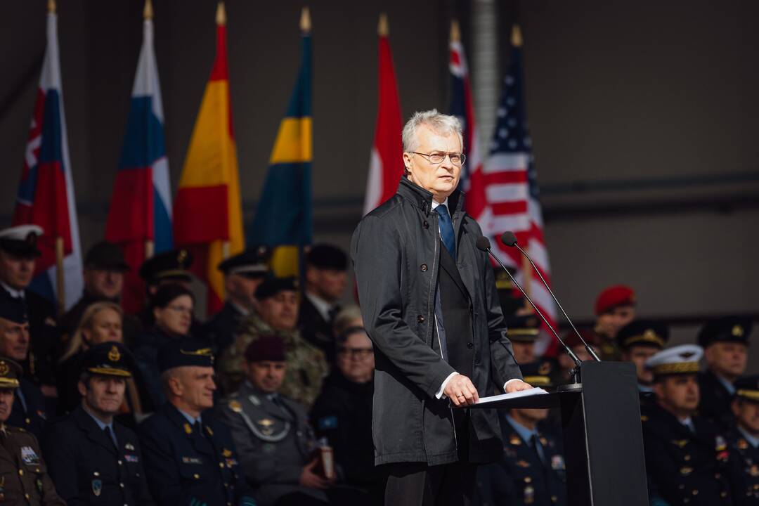 NATO oro policijos misiją Baltijos šalyse vykdančių pajėgų apsikeitimo ceremonija