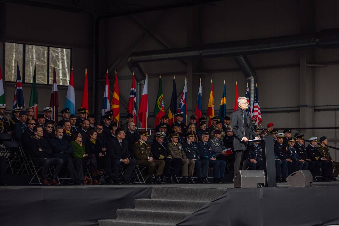 NATO oro policijos misiją Baltijos šalyse vykdančių pajėgų apsikeitimo ceremonija