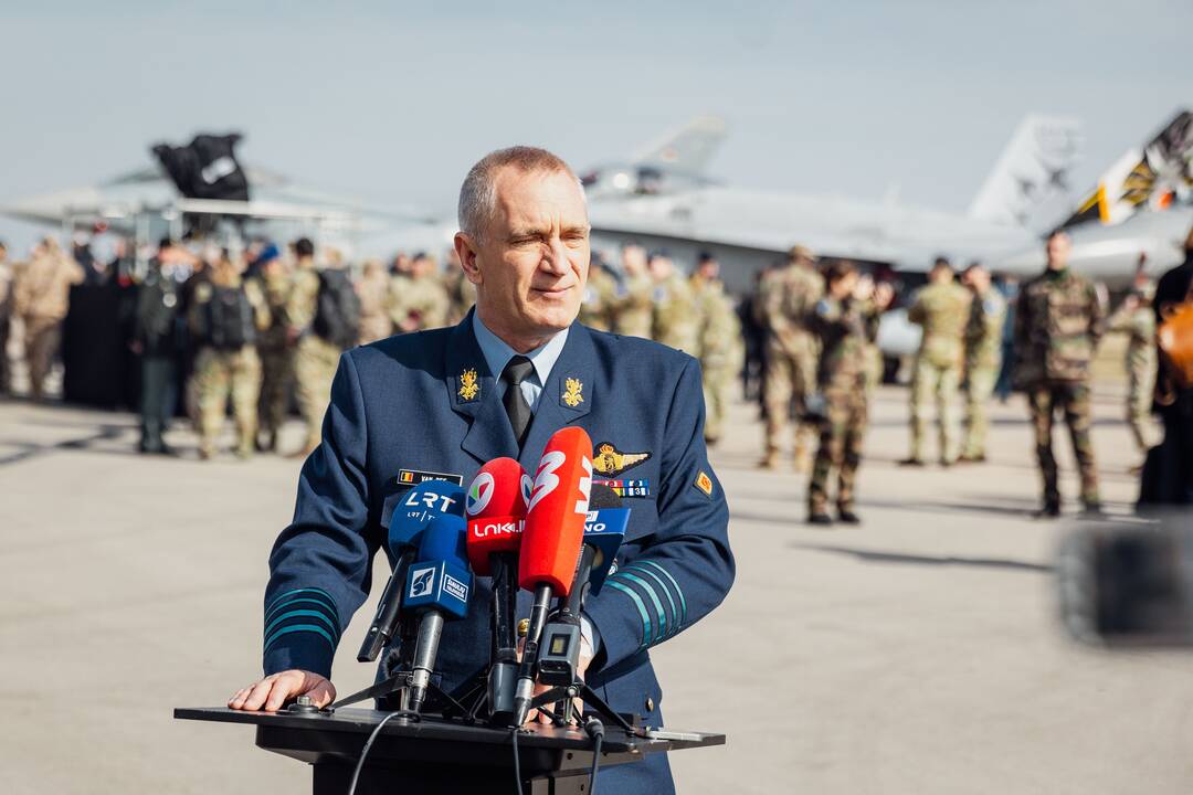 NATO oro policijos misiją Baltijos šalyse vykdančių pajėgų apsikeitimo ceremonija