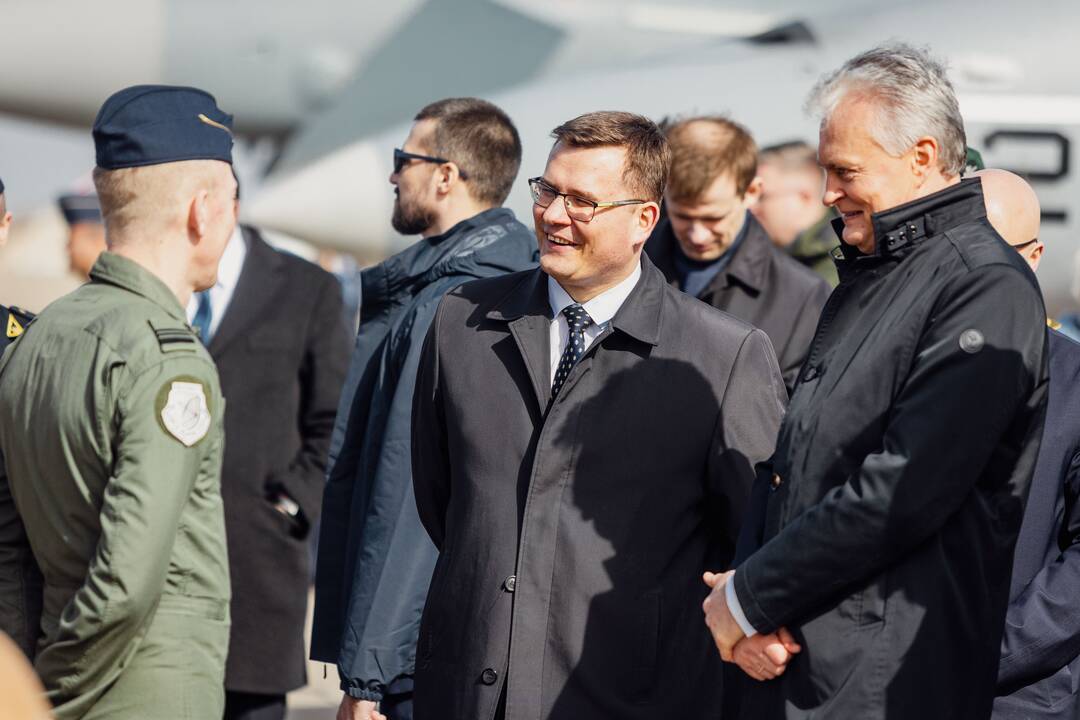 NATO oro policijos misiją Baltijos šalyse vykdančių pajėgų apsikeitimo ceremonija