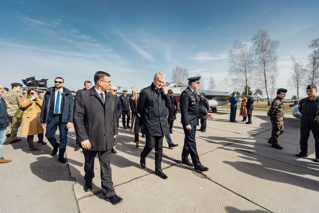 NATO oro policijos misiją Baltijos šalyse vykdančių pajėgų apsikeitimo ceremonija