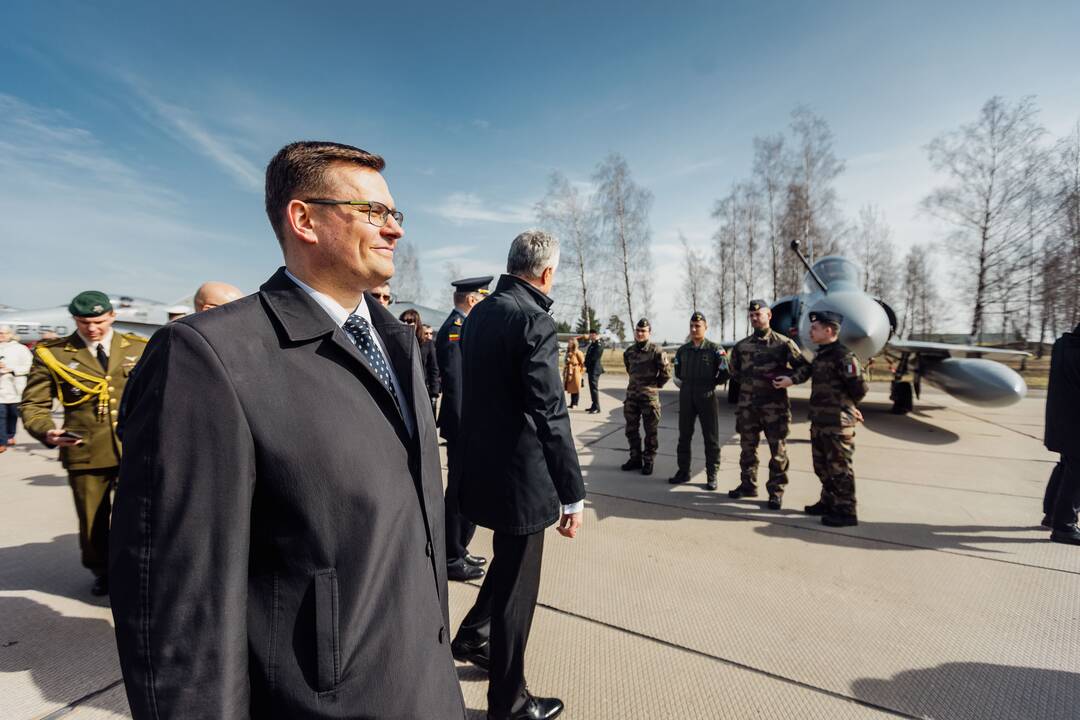 NATO oro policijos misiją Baltijos šalyse vykdančių pajėgų apsikeitimo ceremonija