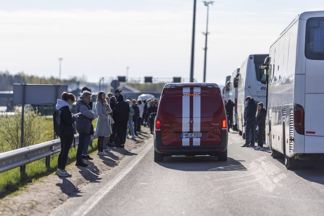 Medininkų pasienio punkte kilo gaisras