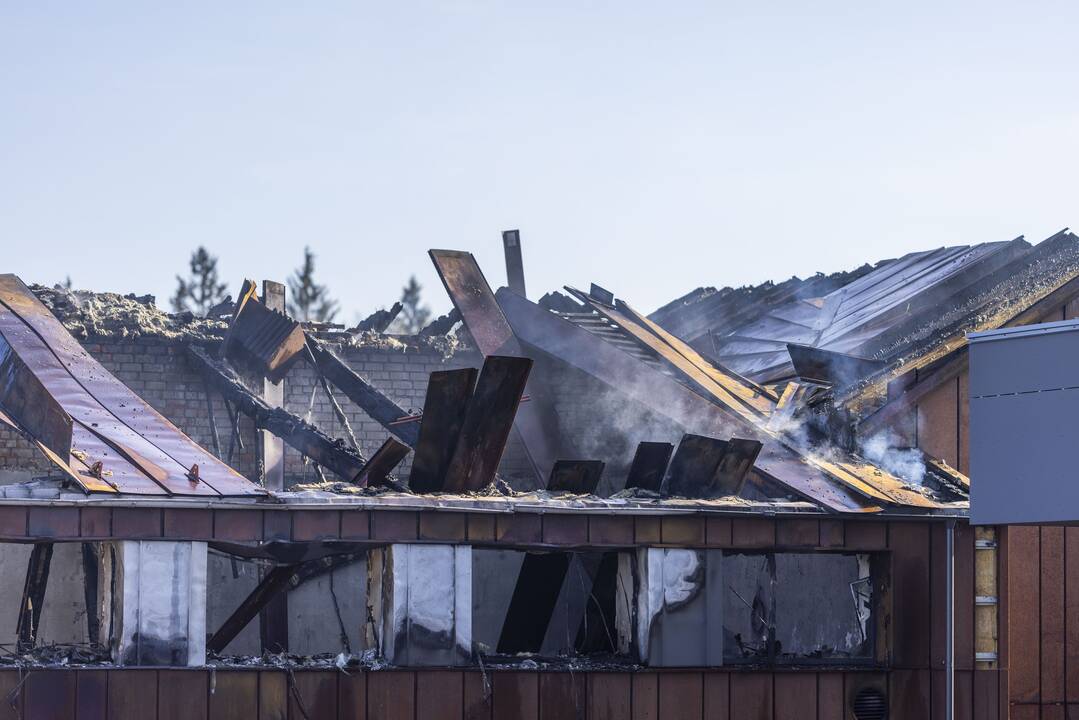Medininkų pasienio punkte kilo gaisras