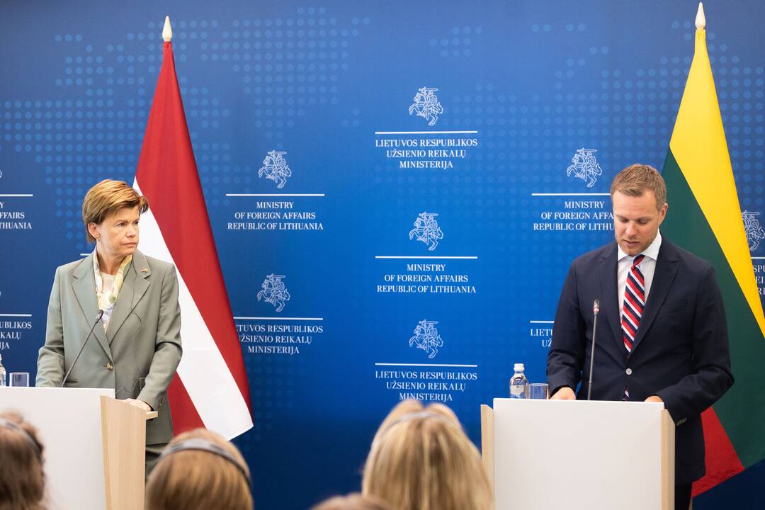 Baiba Bražė ir Gabrielius Landsbergis