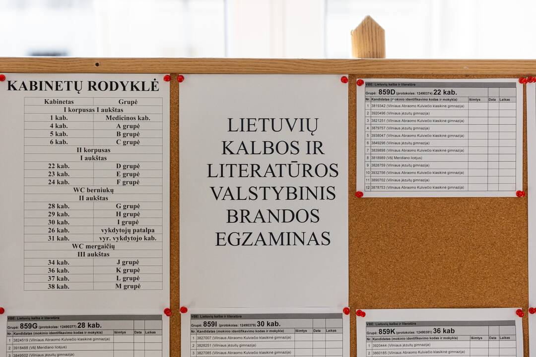 Vilniaus Antakalnio gimnazijoje laikomas lietuvių kalbos ir literatūros brandos egzaminas