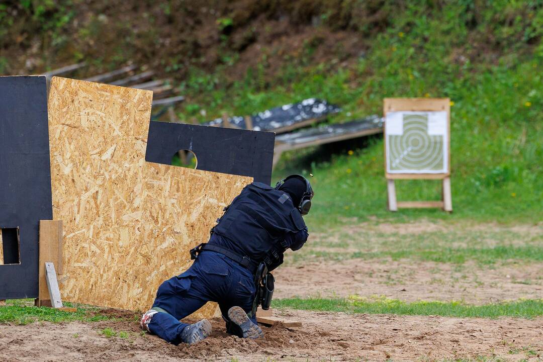 Viešojo saugumo tarnybos pratybos Kauno rajone