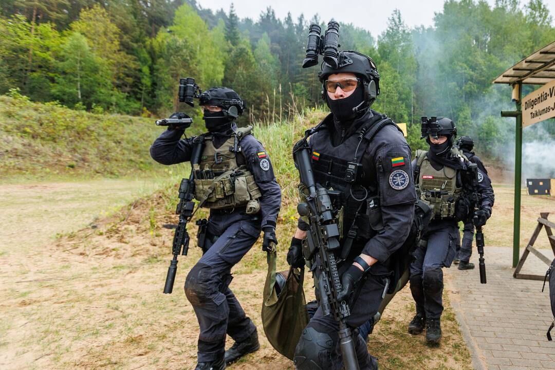 Viešojo saugumo tarnybos pratybos Kauno rajone