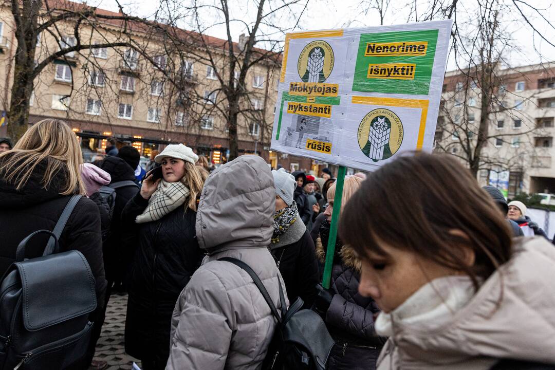 Mokytojai atnaujino streiką: prie Seimo – mitingas