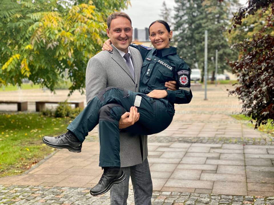 Nerijus Cesiulis su žmona Aurelija