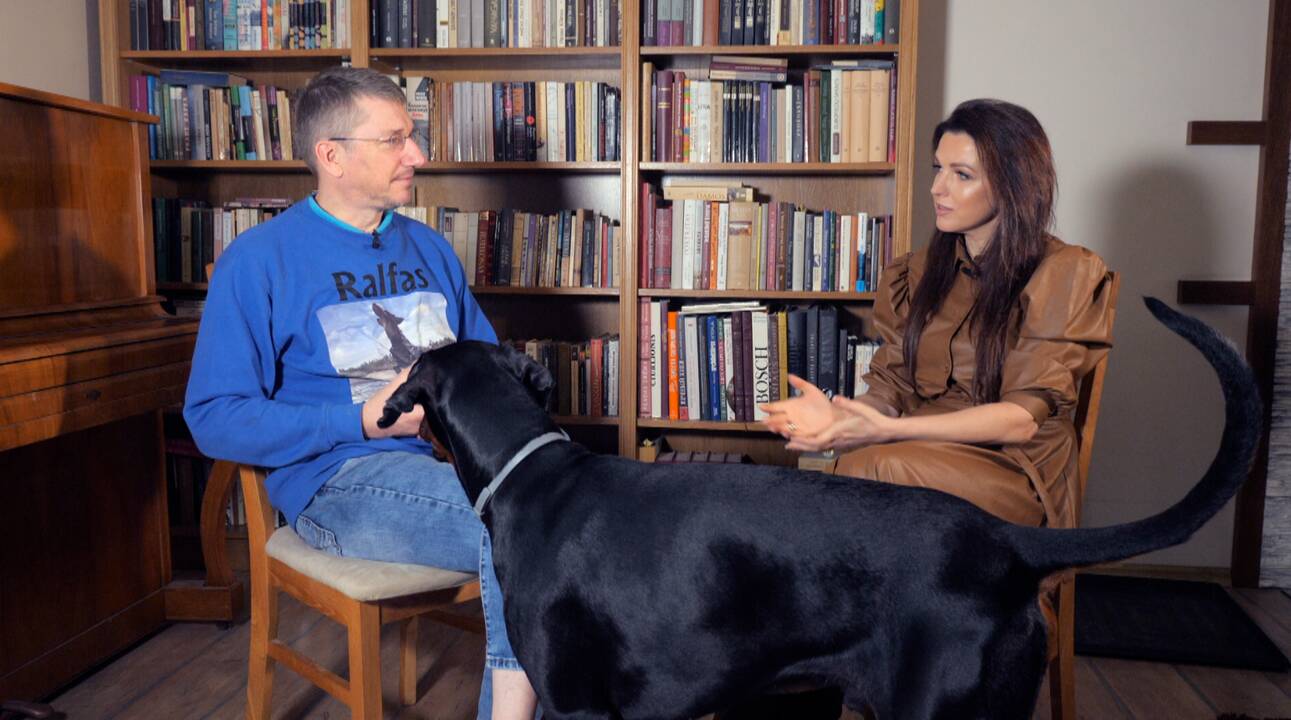Mindaugas Sėjūnas su šunimi Ralfu