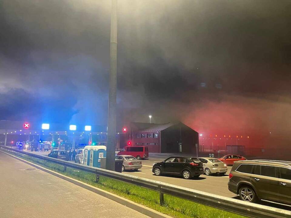 Medininkų pasienio punkte kilo gaisras
