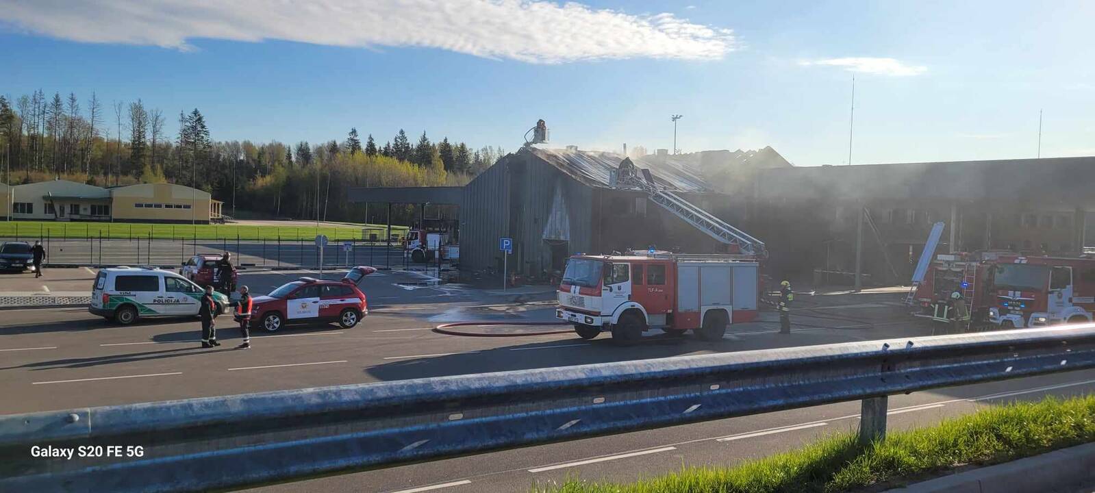Medininkų pasienio punkte kilo gaisras