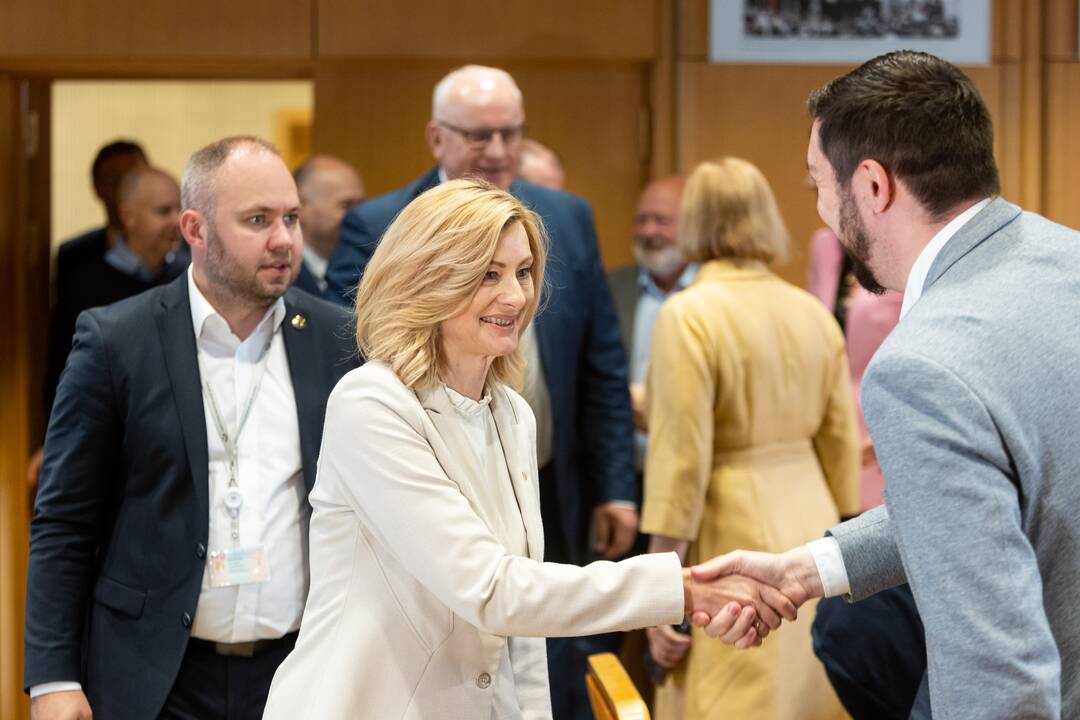 Seimo pirmininkės kabinete – Seimo dialogo grupės pasitarimas