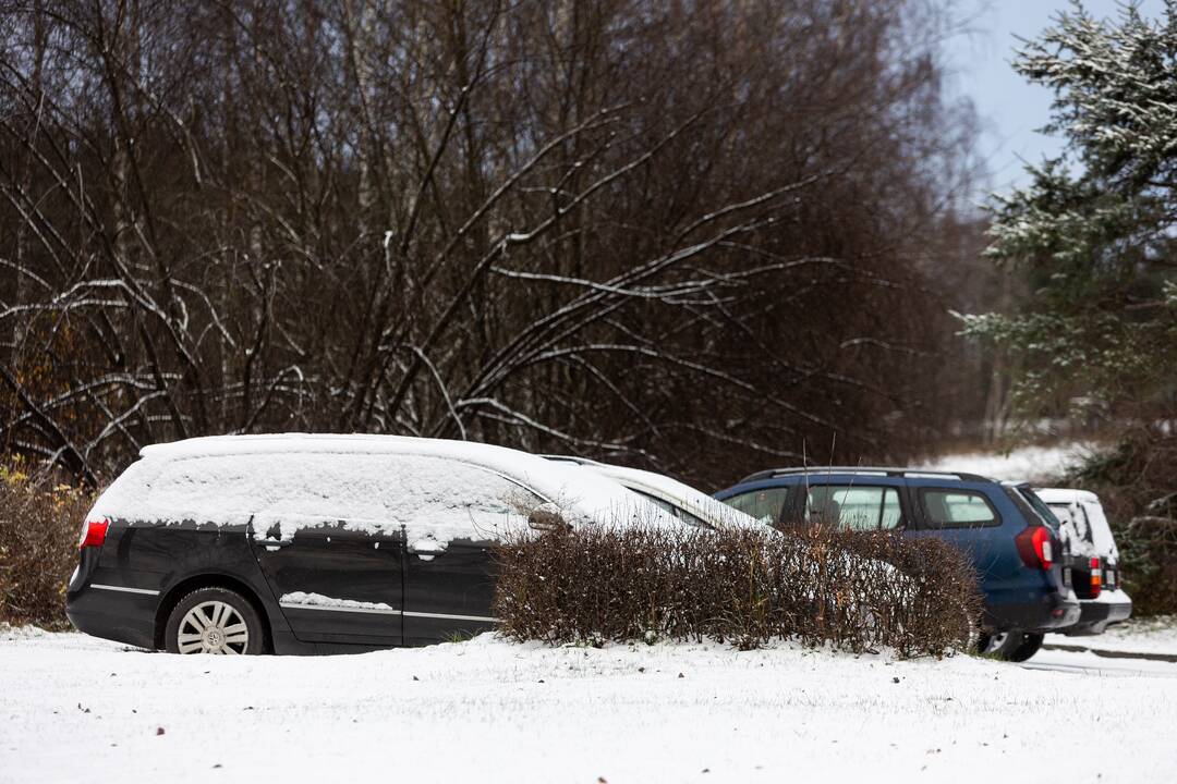 Sniegas sunkina eismo sąlygas Vilniuje