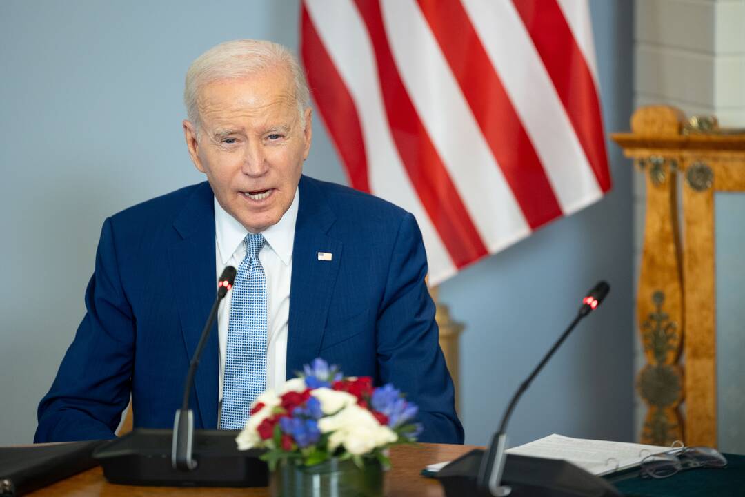 J. Bidenas Vilniuje susitiko su G. Nausėda