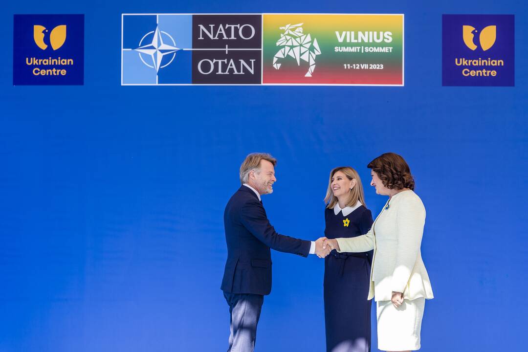 D. Nausėdienės ir O. Zelenskos priėmimas Ukrainos centre