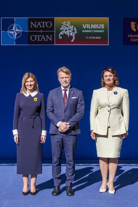 D. Nausėdienės ir O. Zelenskos priėmimas Ukrainos centre