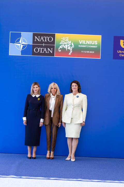 D. Nausėdienės ir O. Zelenskos priėmimas Ukrainos centre
