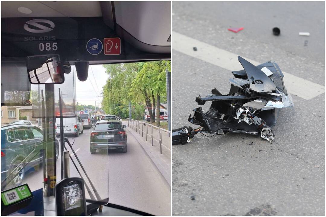 Kauno motociklininkus toliau persekioja nelaimės: naujas susidūrimas – ties Šančių tragedijos vieta
