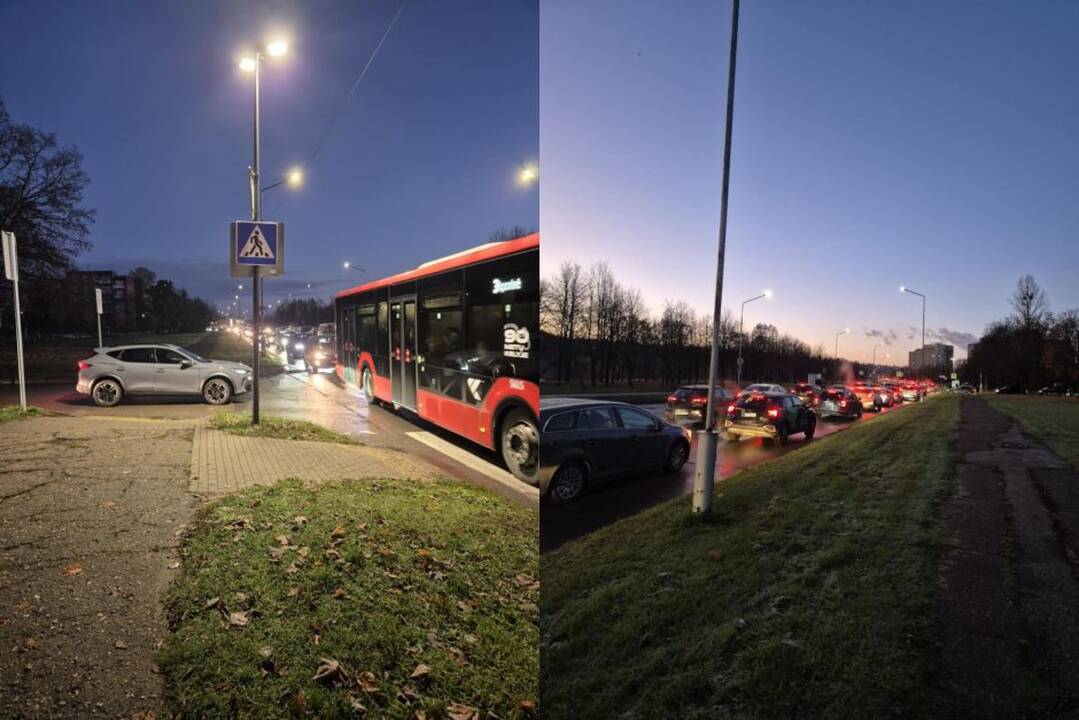 Kaune – automobilių avarijos ir spūstys