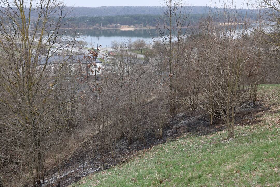 Ant Veršvų piliakalnio kilo gaisras
