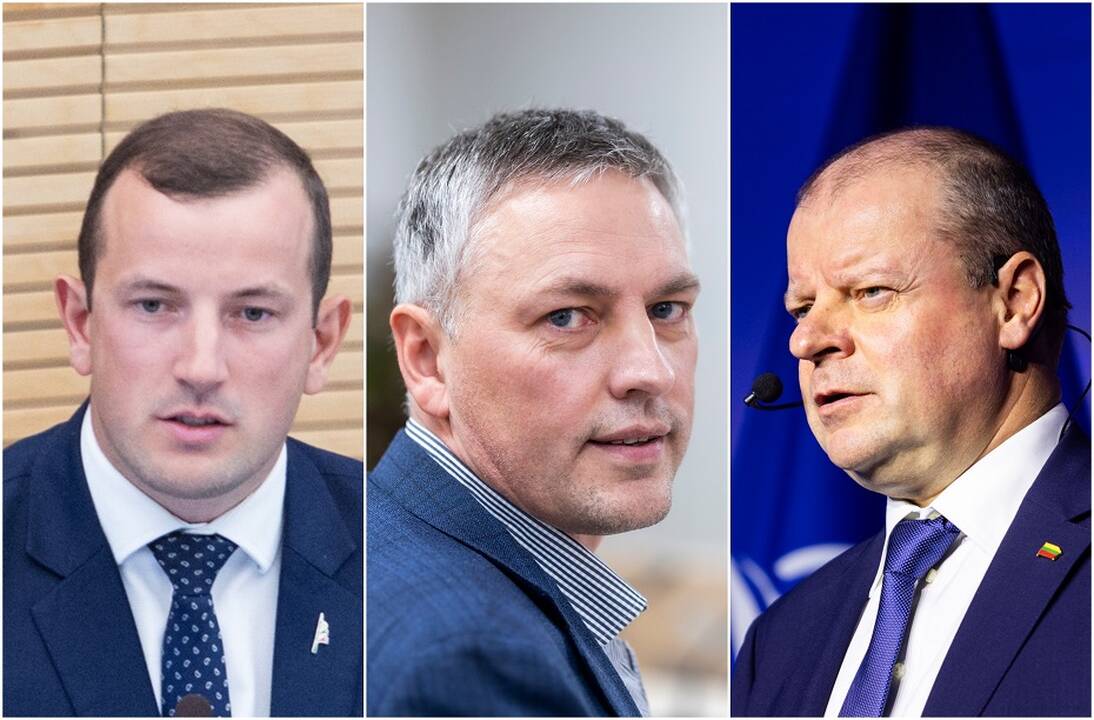 Virginijus Sinkevičius (kairėje), Vytautas Bakas, Saulius Skvernelis