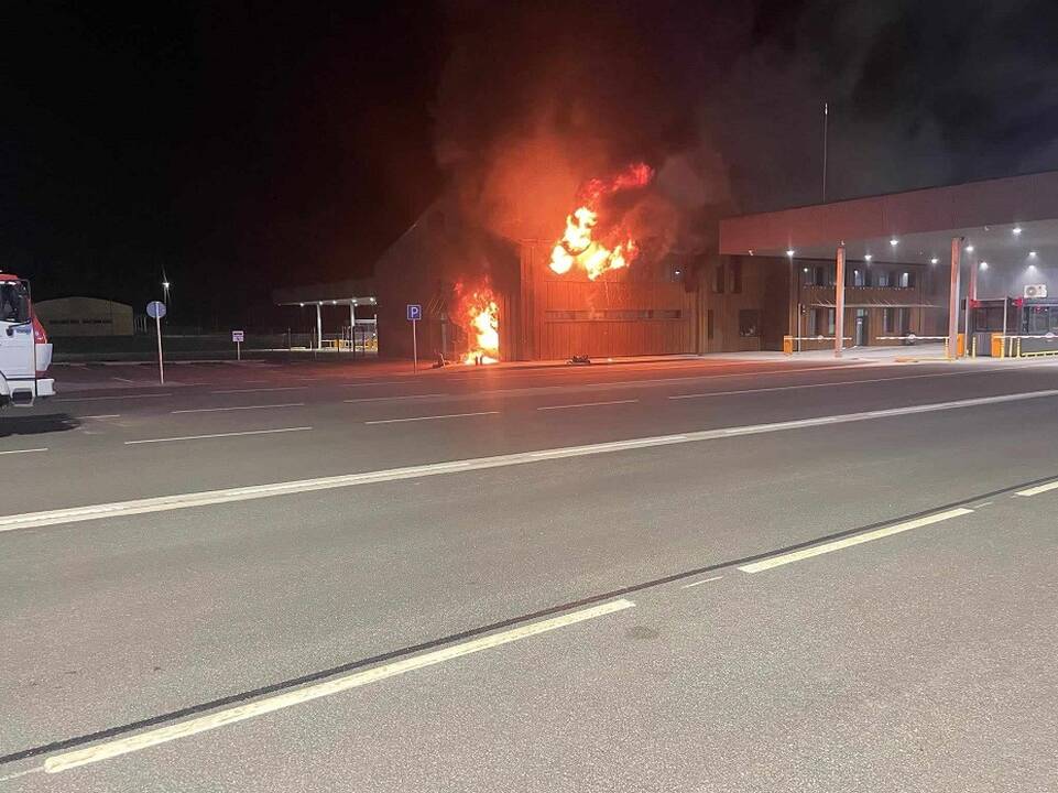 Medininkų pasienio punkte kilo gaisras