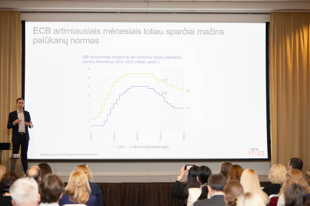 Lyderiai: (iš kairės) R. Krušinskas, T. Povilauskas, Z. Dargevičius ir E. Valatka konferencijoje dalijosi savo įžvalgomis apie verslą, finansus ir ekonomiką.